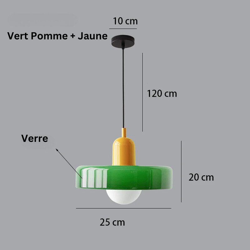 Suspension en Verre Coloré - Arlequin
