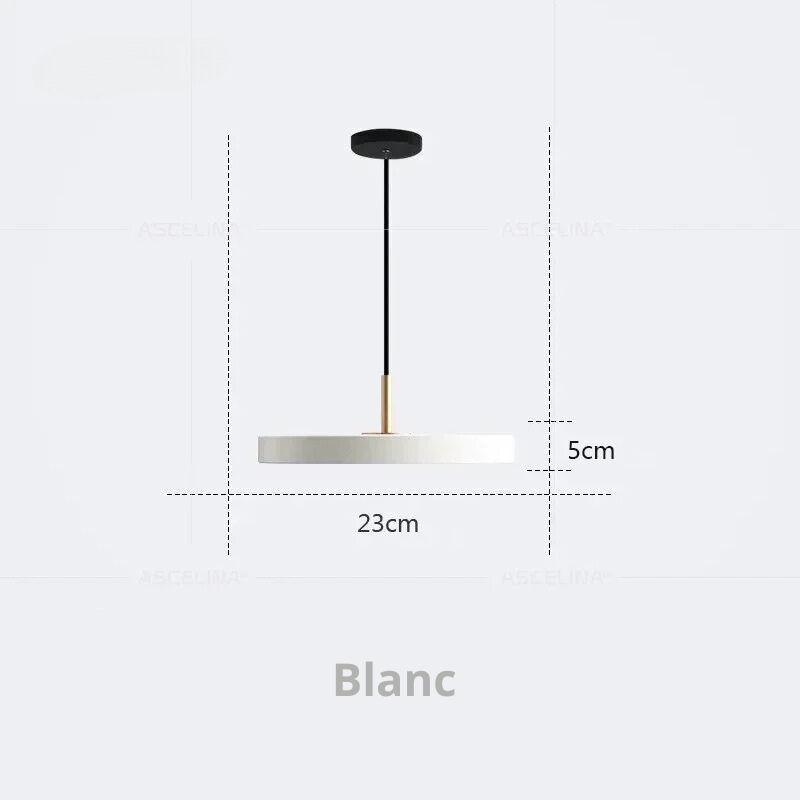 Suspension LED Minimaliste en Disque - Snow