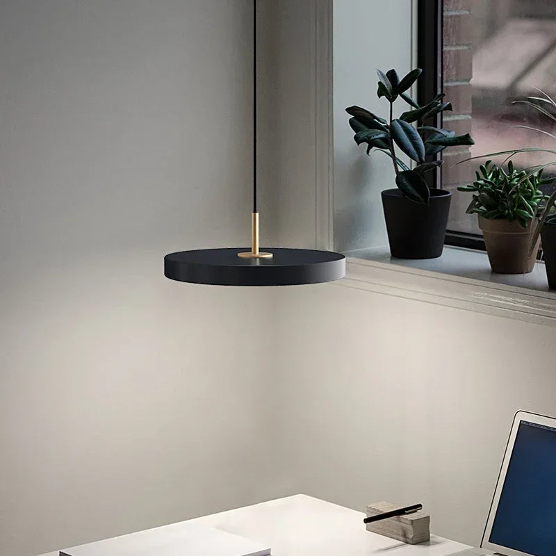 Suspension LED Minimaliste en Disque - Snow