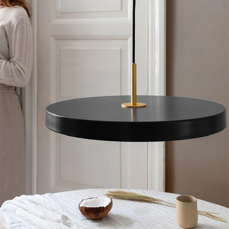 Suspension LED Minimaliste en Disque - Snow