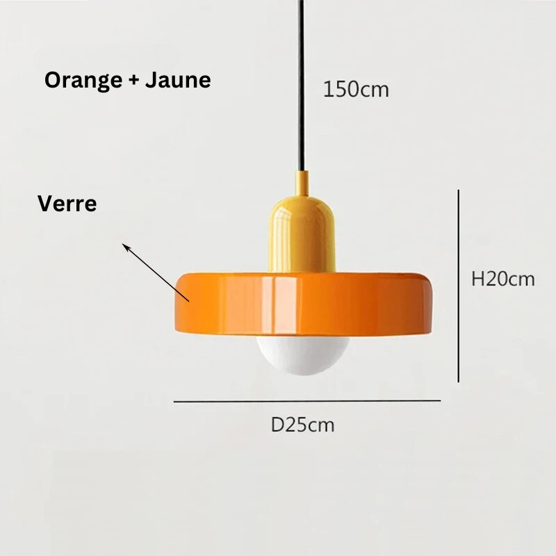Suspension en Verre Coloré - Arlequin