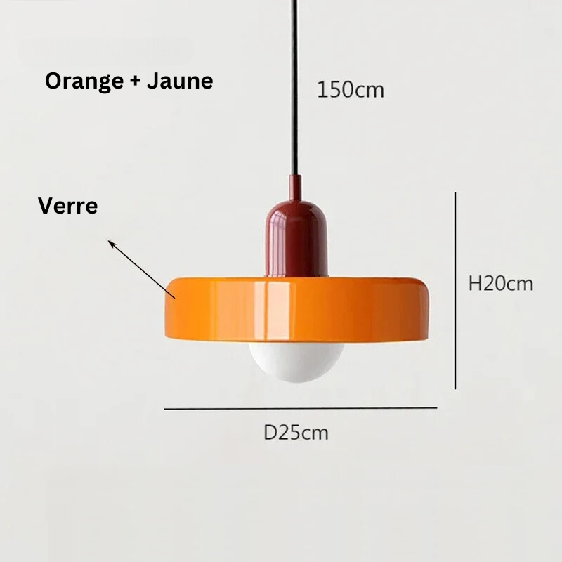 Suspension en Verre Coloré - Arlequin