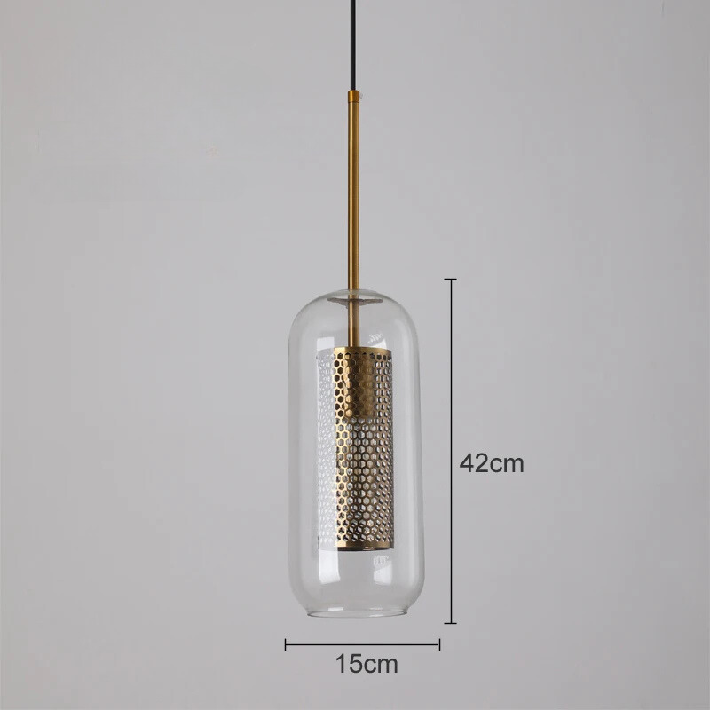 Suspension en Verre et Laiton – Brian
