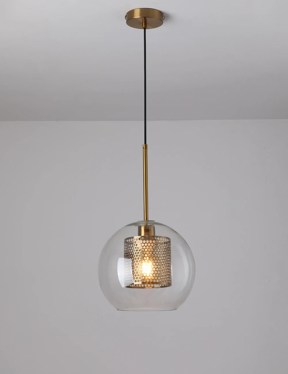 Suspension en Verre et Laiton – Brian