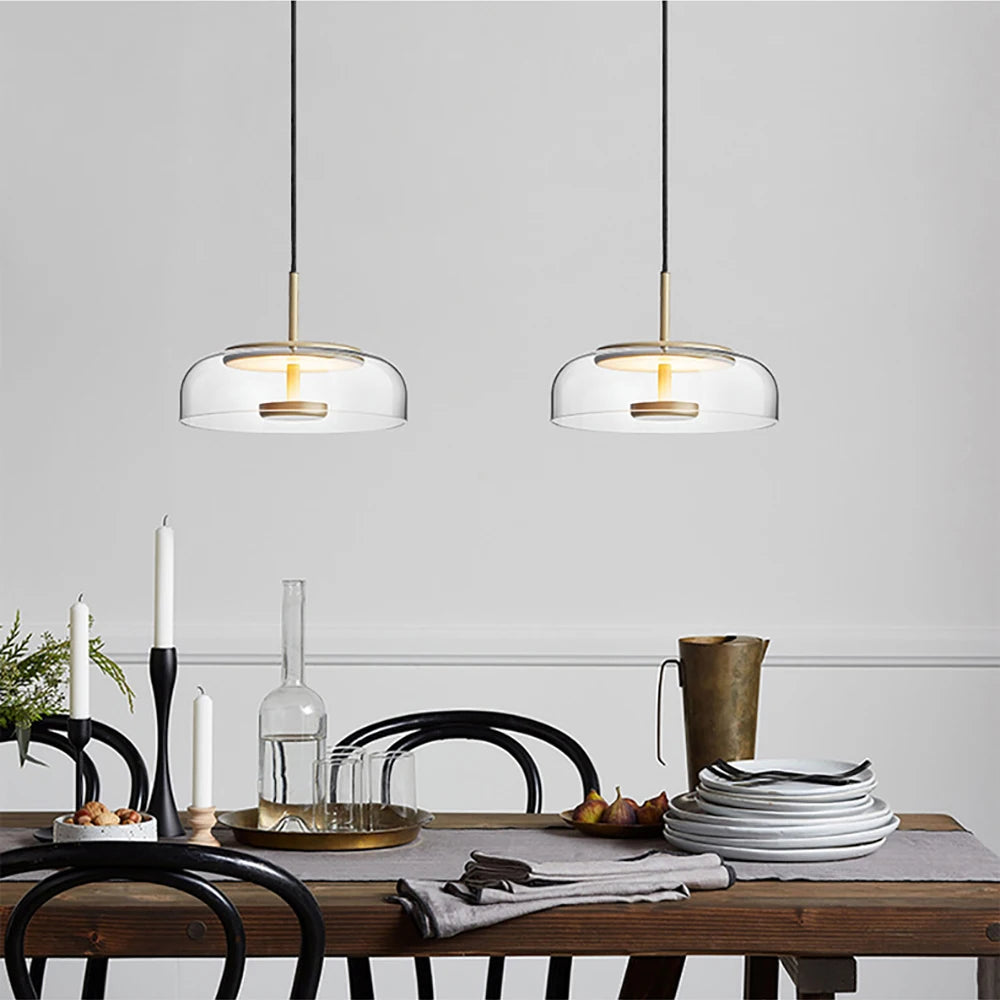 Suspension Verre et Laiton – Mira