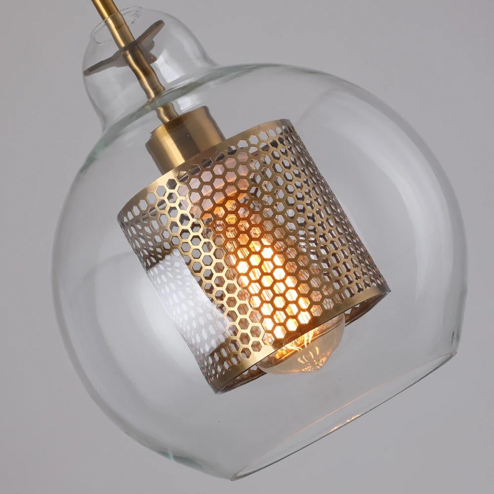 Suspension en Verre et Laiton – Brian