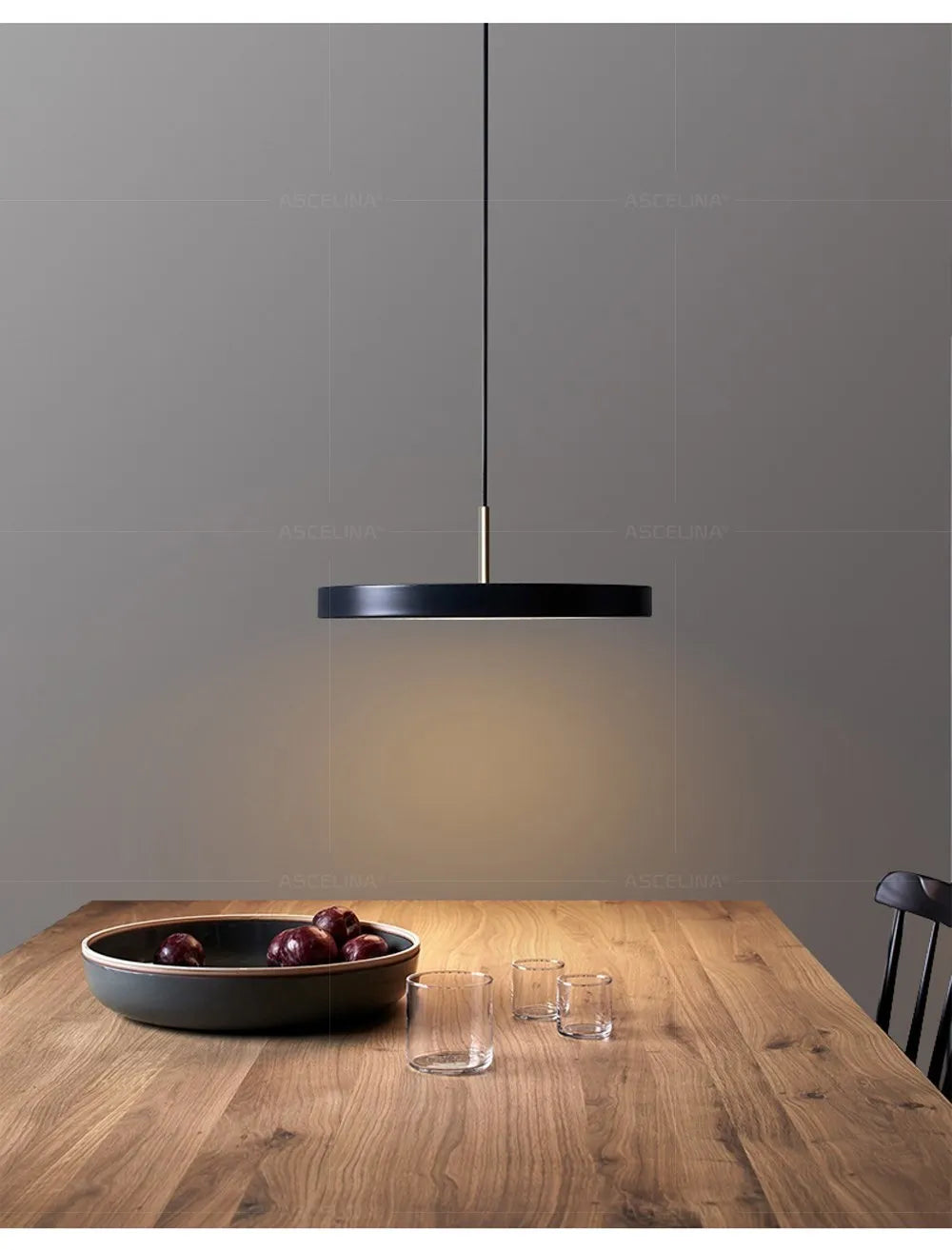 Suspension LED Minimaliste en Disque - Snow