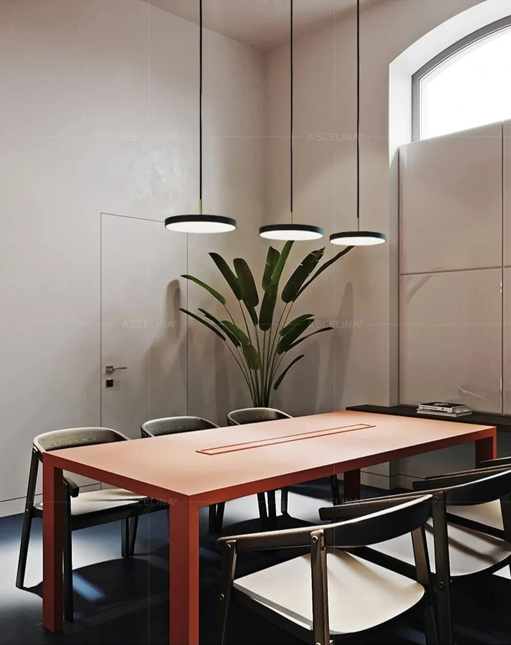 Suspension LED Minimaliste en Disque - Snow