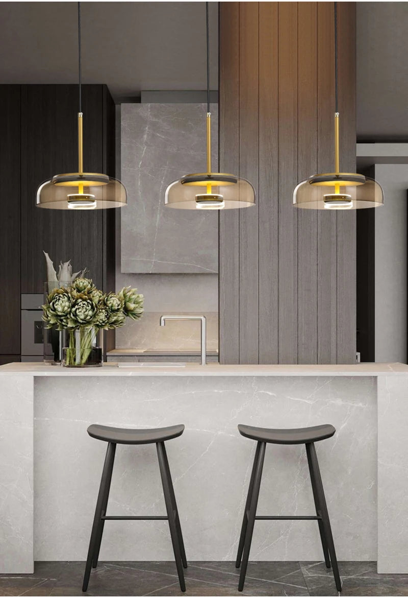 Suspension Verre et Laiton – Mira
